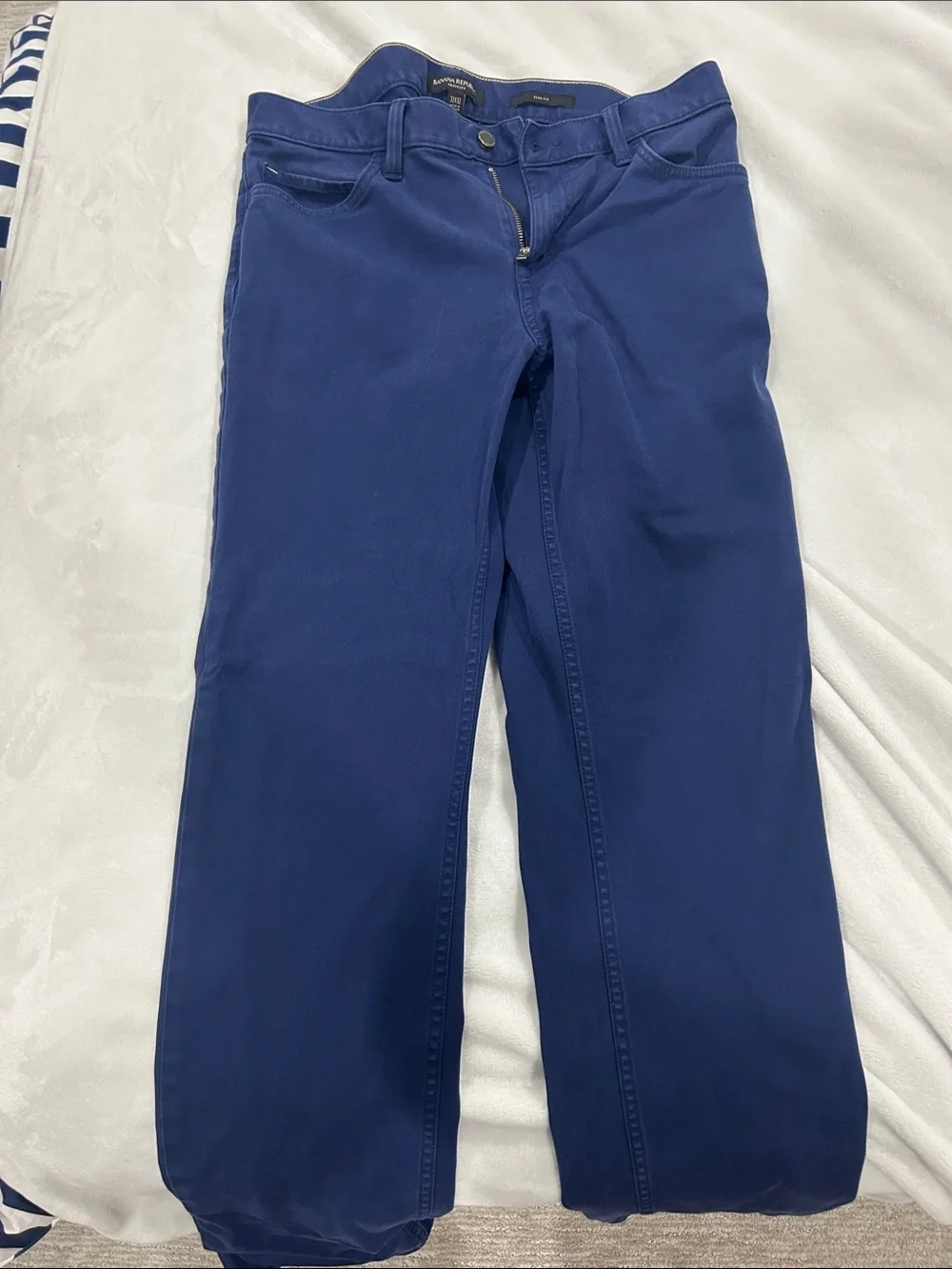 Banana Republic Men's Wide-Leg Pants in Royal Blue